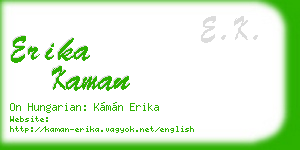 erika kaman business card